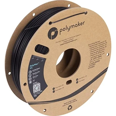 Afbeelding van Polymaker PC02003 Polymax Tough Filament PC (polycarbonaat) Hoge stijfheid, Hittebestendig, Slagvast 2.85 mm 750 g Zwart 1 stuk(s)