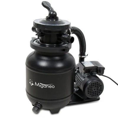 Afbeelding van Miganeo Dynamic 6500 Zandfiltersysteem, pompvermogen 4,5 m3, blauw, grijs, zwart, voor zwembaden zwart