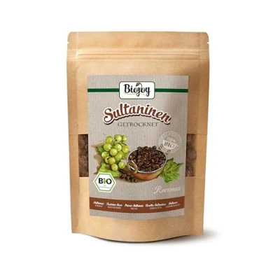 Afbeelding van Biojoy BIO Sultana Rozijnen (250 g), gedroogd, volledig natuurlijk, ongezoet