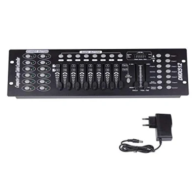 Afbeelding van UKing DMX Controller, 192 kanalen DMX512 controller Console 240 scènes voor MINI lichtpult Party DJ Disco Moving Head Light Podium Lamp Operator Apparatuur (zwart)
