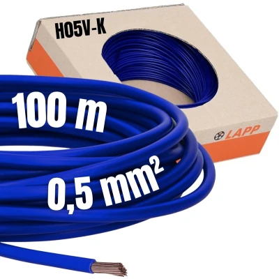 Afbeelding van LAPP 4510161 Draad H05V K 1 x 0.50 mm² Ultra marijn blauw 100 m