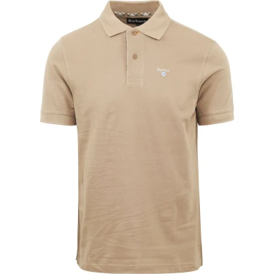 Afbeelding van Barbour Tartan Pique Polo Beige maat XXL heren met Modern fit Pasvorm Katoen Suitable Herenkleding Poloshirt