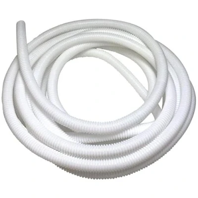 Afbeelding van Witte Golfbuis Gespleten Plastic Flexibele Kabel Netjes Oplossing Buis Trunking 15mm 5m