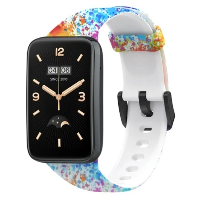 Afbeelding van Siliconen bandje met print Verfprint Xiaomi Smart band 7 Pro