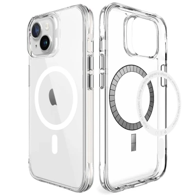 Afbeelding van Apple iPhone 15 Plus MagSafe Hoesje Kunststof iMoshion Hardcase/Backcover Transparant Telefoonhoesje Shockproof/Valbescherming