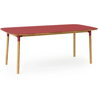Afbeelding van Normann Copenhagen Form Table Tafel Rood 200x95