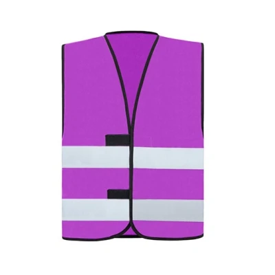 Afbeelding van KORNTEX Dortmund Veiligheidsvest met klittenbandsluiting, veiligheidsvest, pannenvest, EN 17353 gecertificeerd, 360 reflecterende strepen, L, paars, sterk reflecterend voor de beste zichtbaarheid,