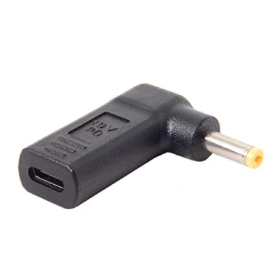 Afbeelding van Cablecc USB 3.1 Type C naar DC 19V Adapter PD Emulator Trigger 90 graden schuin (4,0 * 1,7 mm)
