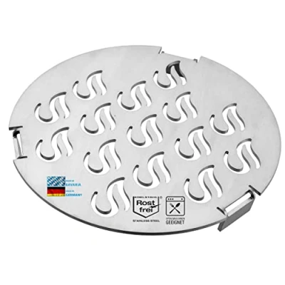 Afbeelding van mocisa Grillinzetstuk, Ø 20 cm, roestvrij staal, 3 mm, geslepen voor vuurplaat, grillplaat, vuurtonnen, kogelgrills