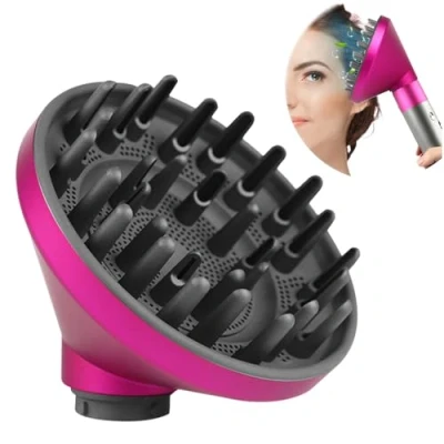 Afbeelding van Dxyue Diffuser opzetstuk voor Dyson Airwrap Styler HS01 HS05, omzetten van uw haarstyler in een föhn(Rood)