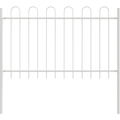 Afbeelding van vidaXL Tuinhek Wit Staal 170 x 100 cm Duurzaam Metalen