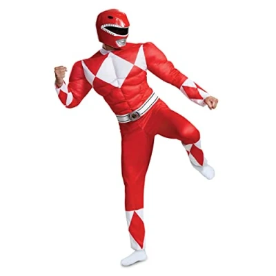 Afbeelding van Disguise Power Rangers Rood Ranger Spieren kostuum voor heren