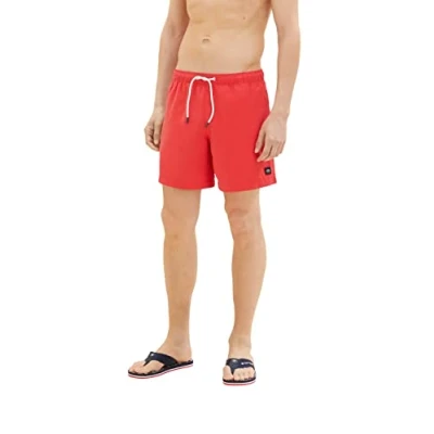 Afbeelding van TOM TAILOR Uomini zwemshorts 1035050, 31045 Soft Berry Red, XS