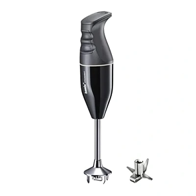 Afbeelding van bamix Staafmixer set EO140 CLASSIC incl. multifunctioneel mes van roestvrij staal, 140 Watt, 2 standen, Made in Switzerland, Zwart/wit