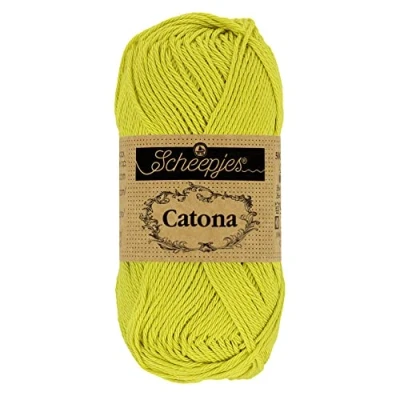 Afbeelding van Scheepjes Catona 245 Green Yellow Garen 10x10g
