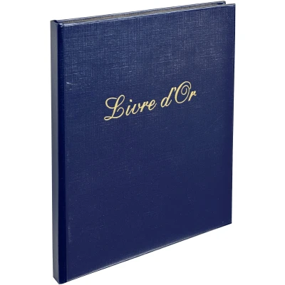 Afbeelding van Gastenboek Balacron met opschrift, 140 blanco pagina&#039;s verticaal