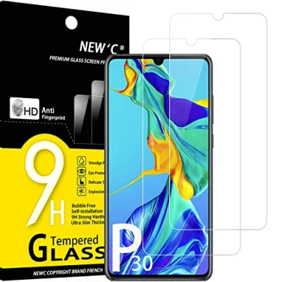 Afbeelding van NEW&#039;C 2 Stuks, Screen Protector voor Huawei P30, Gehard Glass Schermbeschermer Film 0.33 mm ultra transparant, resistent