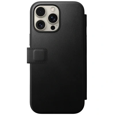Afbeelding van Nomad Modern Leren Folio iPhone 16 Pro Max Zwart NM01675785
