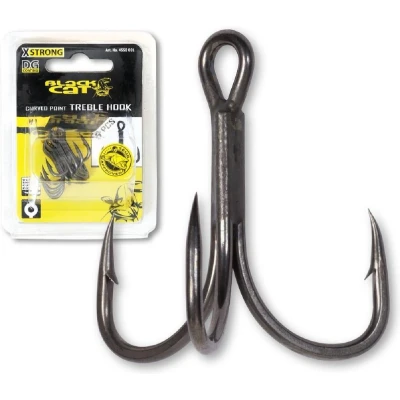 Afbeelding van Black Cat Treble Hook Curved Point (5 pcs) Maat : Haak 2/0