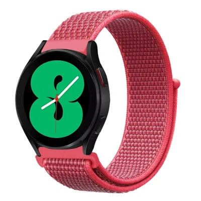 Afbeelding van Garmin Vivoactive 4 / 4L Sport Loop nylon bandje Donkerroze