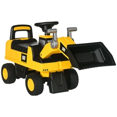 Afbeelding van HOMCOM graafmachine met zitplaats, zitgraafmachine bak, glijdend voertuig, zitauto