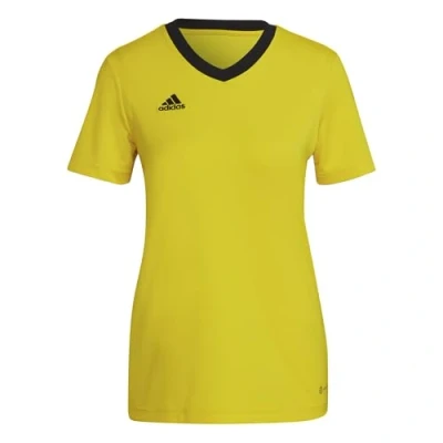 Afbeelding van adidas Performance Entrada Sport Tshirt, Dames, Maat: Large, Team yellow/black