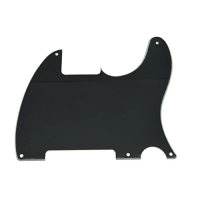 Afbeelding van KAISH Zwarte 3 Ply 5 Gat Tele Blank Pickguard Krasplaat Geen Pickup voor Fender Esquire