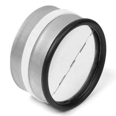 Afbeelding van neverest® RKI Professionele terugslagklep 100 mm inschuif verzinkt staal met afdichtingsrubber aluminium kleppen