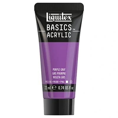 Afbeelding van Liquitex 8870510​ Basics acrylverf Purple Grey, 22 ml tube, lichtecht, waterbestendig, voor het schilderen en decoreren van hout, metaal, keramiek, kunststof, canvas
