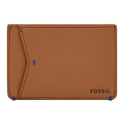 Afbeelding van Fossil Joshua Portemonnee, Heren, Maat: One Size, Tan