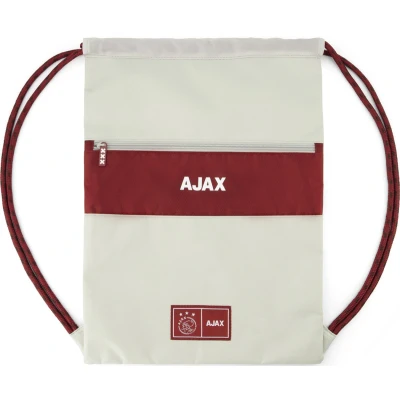 Afbeelding van Ajax gymtas creme/bordeauxrood