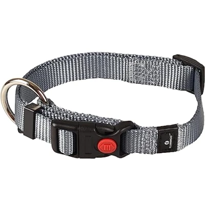 Afbeelding van Flamingo Ziggi Halsband Honden Grijs S 30 45cm 15mm 1st 127415