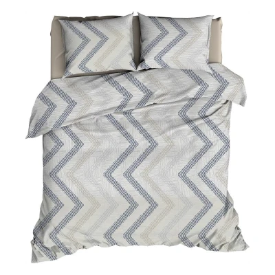 Afbeelding van Dekbedovertrek Satin d&#039;Or Ziggo Grijs Blauw Satijn 240 x 200 / 220 cm Lits Jumeaux