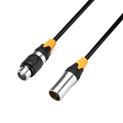 Afbeelding van Adam Hall 4 STAR DGH 0500 IP65 DMX XLR Verbindingskabel [1x stekker 5 polig 1x bus polig] m Zwart