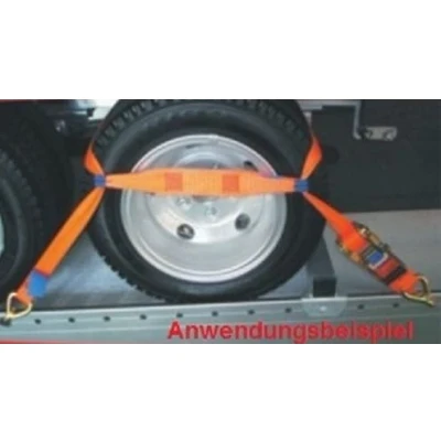 Afbeelding van 4 stuks spanbanden sjorbanden 35 mm voor personenauto&#039;s vervoer wielbeveiliging 1000/2000 daN