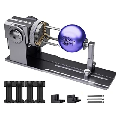Afbeelding van ATOMSTACK MAKER R1 Laserrotatieroller, 180 Y as rotatieroller, roller voor lasergravure van cilindrische objectkasten X30PRO A30PRO X20PRO A20PRO A10PRO A5PRO
