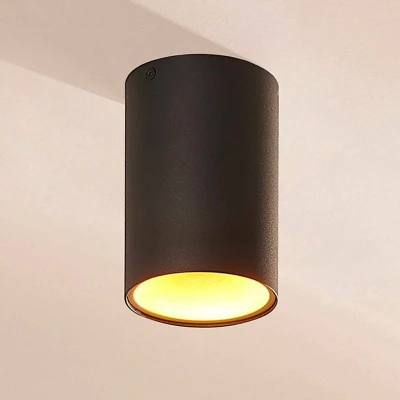 Afbeelding van Arcchio plafondlamp 1licht Aluminium H: 14 cm GU10 zwart, goud