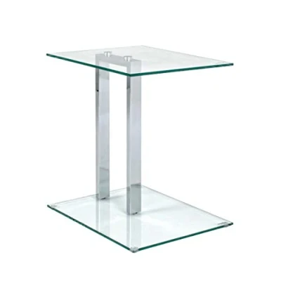 Afbeelding van HAKU Möbel salontafel, metaal, chroom, B 45 x D 35 H 50 cm