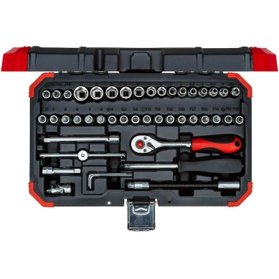 Afbeelding van GEDORE rode dopsleutelset 46 delig 1/4 inch