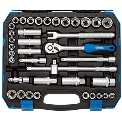 Afbeelding van Draper 16361 Vierkante aandrijving Gecombineerdmm/AF Socket 39 Stuks Set, 3/8&quot; Lengte