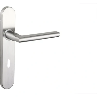 Afbeelding van Lavuzo deurkruk Teramo RVS met afgerond schild SL72 Per set