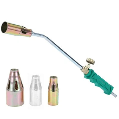Afbeelding van KATSU Gasfakkel, onkruidbrander met 3 sproeiers, vlammenwerper, dakdekker, afdichting, smelten, verwarming, lassen, soldeertoorts, multifunctioneel, 415 mm lang, 324162