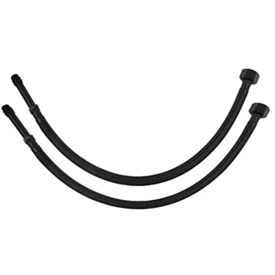 Afbeelding van Met zwart nylon gevlochten, flexibele kraanslang, 60 cm, M10 x 3/8 inch BSP