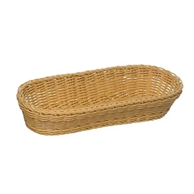 Afbeelding van APS Baguette Mand, ovaal &quot;PROFI LINE&quot; rieten mand gemaakt van polypropyleen Afmetingen: 28 x 16 cm/Hoogte: 8 cm/Kleur: Lichtbruin