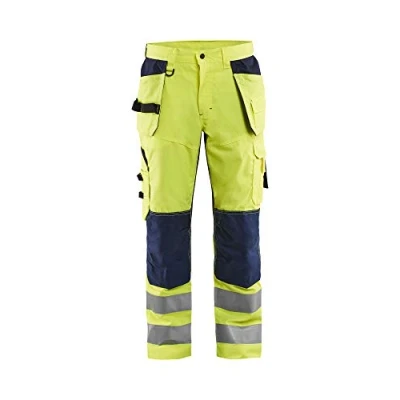 Afbeelding van Blaklader Werkbroek High Vis met ventilatie 1565 1811 Geel/Marineblauw D128