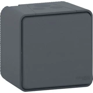 Afbeelding van Wisselschakelaar Buiten Opbouw Antraciet Mureva Styl Schneider Electric MUR35021