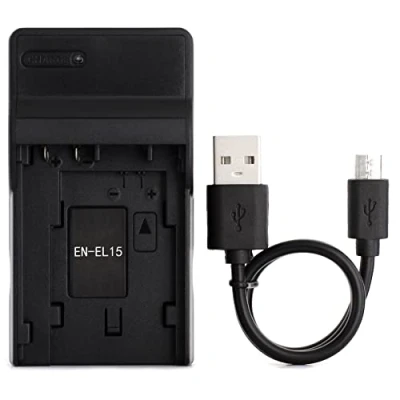 Afbeelding van en EL15 USB Oplader voor Nikon 1 V1, D500, D600, D610, D7000, D7100, D7200, D750, D800, D800E, D810, D810A Camera Meer