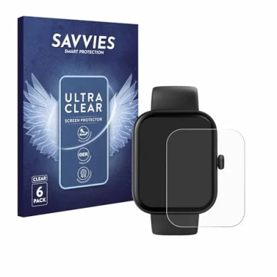 Afbeelding van Savvies (6 Stuks) Schermbeschermer voor Hama Fit Watch 5000 Screen Protector Ultra Transparant