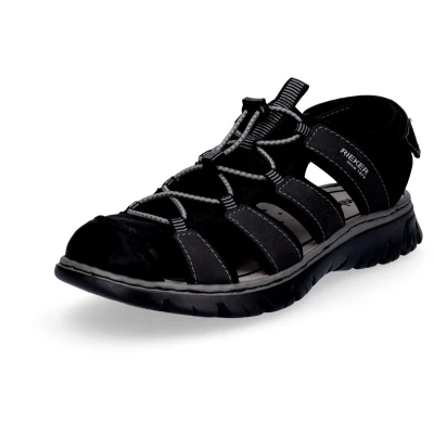 Afbeelding van Rieker Sandals 26770 00, Mannen, Zwart, Sandalen, maat: 41