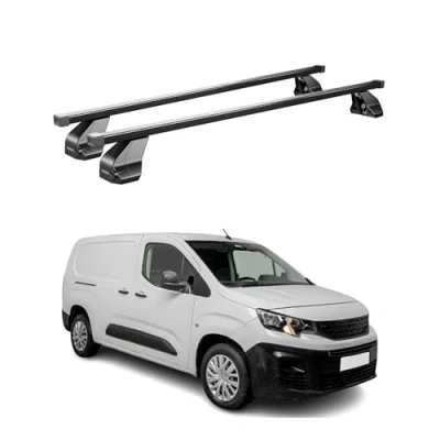 Afbeelding van Menabo dwarsstangen, compatibel met Peugeot Partner III 2018 2024, zwart